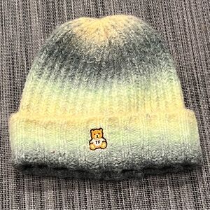 Teddy Fresh Kids Gradient Beanie - Gray and Yellow